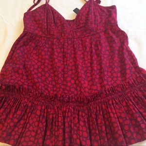 Marc Jacobs Red And Purple Floral Tank Top